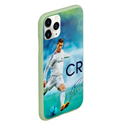 Чехол iPhone 11 Pro матовый CR Ronaldo, цвет: 3D-салатовый — фото 2
