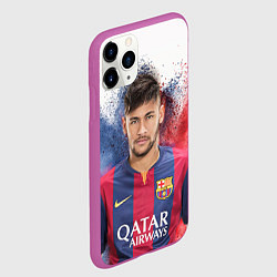 Чехол iPhone 11 Pro матовый Neymar FCB, цвет: 3D-фиолетовый — фото 2