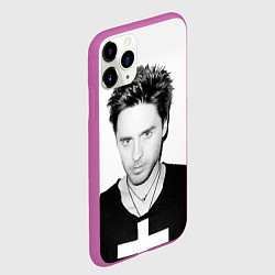 Чехол iPhone 11 Pro матовый Джаред Лето, цвет: 3D-фиолетовый — фото 2