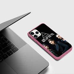 Чехол iPhone 11 Pro матовый 30 seconds to mars, цвет: 3D-малиновый — фото 2