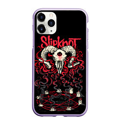 Чехол iPhone 11 Pro матовый Slipknot, цвет: 3D-светло-сиреневый