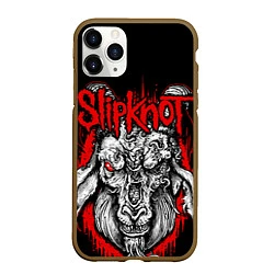 Чехол iPhone 11 Pro матовый Slipknot, цвет: 3D-коричневый