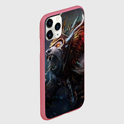 Чехол iPhone 11 Pro матовый Ursa Rage, цвет: 3D-малиновый — фото 2