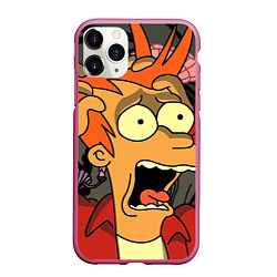 Чехол iPhone 11 Pro матовый Frai Horrified, цвет: 3D-малиновый