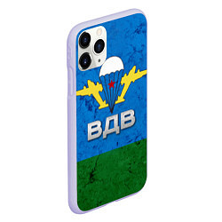 Чехол iPhone 11 Pro матовый Флаг ВДВ, цвет: 3D-светло-сиреневый — фото 2