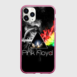 Чехол iPhone 11 Pro матовый Pink Floyd, цвет: 3D-малиновый