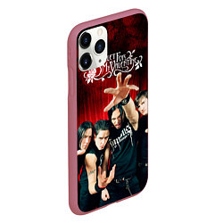 Чехол iPhone 11 Pro матовый Bullet for my valentine, цвет: 3D-малиновый — фото 2