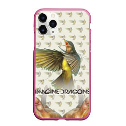Чехол iPhone 11 Pro матовый Imagine Dragons: Fly, цвет: 3D-малиновый
