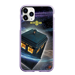 Чехол iPhone 11 Pro матовый Police Box, цвет: 3D-светло-сиреневый