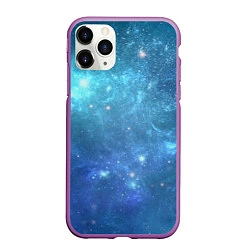 Чехол iPhone 11 Pro матовый Космос, цвет: 3D-фиолетовый