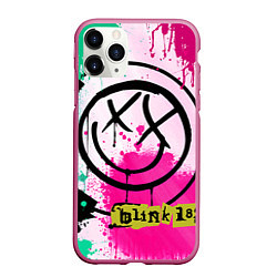 Чехол iPhone 11 Pro матовый Blink-182: Purple Smile, цвет: 3D-малиновый