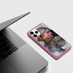 Чехол iPhone 11 Pro матовый Девушки Ведьмака, цвет: 3D-малиновый — фото 2