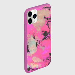 Чехол iPhone 11 Pro матовый Краска, цвет: 3D-фиолетовый — фото 2