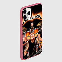 Чехол iPhone 11 Pro матовый Metallica Band, цвет: 3D-малиновый — фото 2
