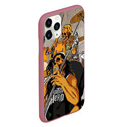 Чехол iPhone 11 Pro матовый Metallica: Guitar Hero, цвет: 3D-малиновый — фото 2