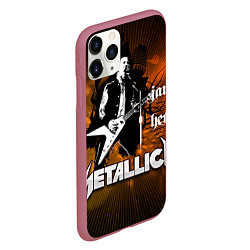 Чехол iPhone 11 Pro матовый Metallica: James Hetfield, цвет: 3D-малиновый — фото 2