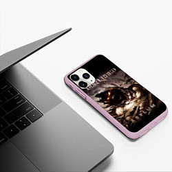 Чехол iPhone 11 Pro матовый Disturbed, цвет: 3D-розовый — фото 2