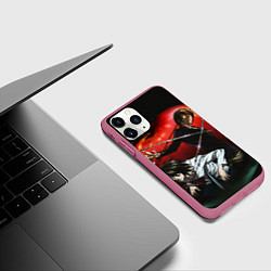 Чехол iPhone 11 Pro матовый Тетрадь смерти, цвет: 3D-малиновый — фото 2