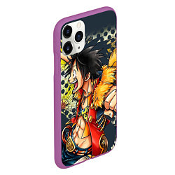 Чехол iPhone 11 Pro матовый One Piece, цвет: 3D-фиолетовый — фото 2