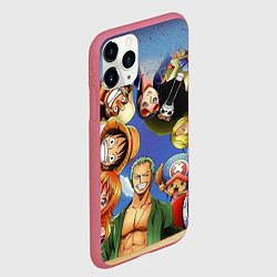 Чехол iPhone 11 Pro матовый One Piece, цвет: 3D-малиновый — фото 2