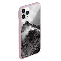 Чехол iPhone 11 Pro матовый Горы, цвет: 3D-розовый — фото 2