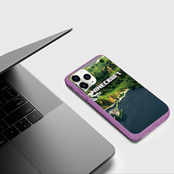 Чехол iPhone 11 Pro матовый Minecraft Location, цвет: 3D-фиолетовый — фото 2