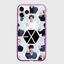 Чехол iPhone 11 Pro матовый EXO Boys, цвет: 3D-фиолетовый