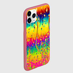 Чехол iPhone 11 Pro матовый Tie dye, цвет: 3D-малиновый — фото 2