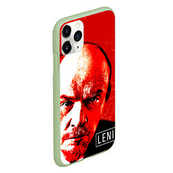 Чехол iPhone 11 Pro матовый Red Lenin, цвет: 3D-салатовый — фото 2