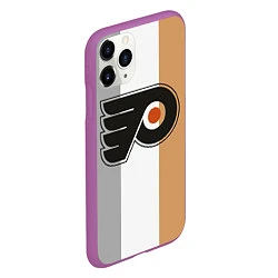 Чехол iPhone 11 Pro матовый Philadelphia Flyers, цвет: 3D-фиолетовый — фото 2
