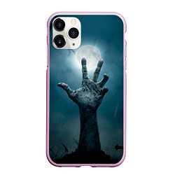 Чехол iPhone 11 Pro матовый Рука, цвет: 3D-розовый