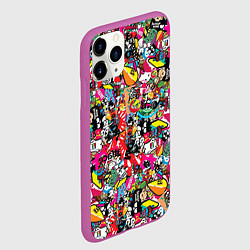 Чехол iPhone 11 Pro матовый Стикербомбинг, цвет: 3D-фиолетовый — фото 2
