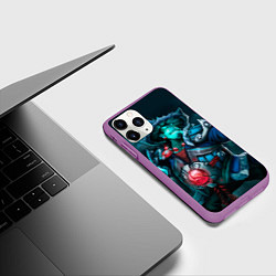 Чехол iPhone 11 Pro матовый Storm Spirit, цвет: 3D-фиолетовый — фото 2