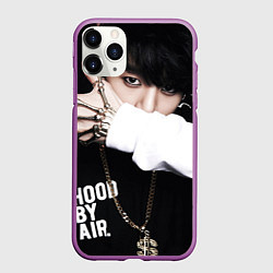 Чехол iPhone 11 Pro матовый BTS: Hood by air, цвет: 3D-фиолетовый