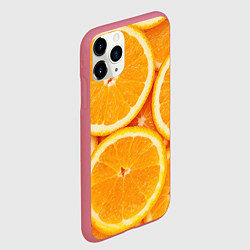 Чехол iPhone 11 Pro матовый Апельсин, цвет: 3D-малиновый — фото 2