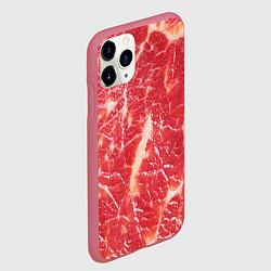 Чехол iPhone 11 Pro матовый Мясо, цвет: 3D-малиновый — фото 2