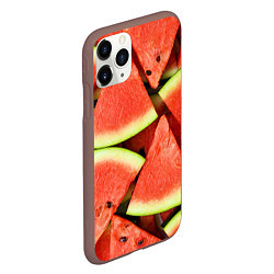Чехол iPhone 11 Pro матовый Дольки арбуза, цвет: 3D-коричневый — фото 2