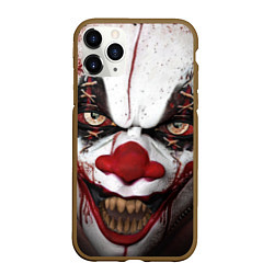 Чехол iPhone 11 Pro матовый Зомби клоун, цвет: 3D-коричневый