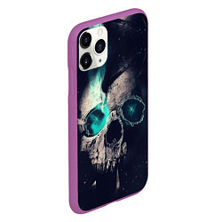 Чехол iPhone 11 Pro матовый Skull eyes, цвет: 3D-фиолетовый — фото 2