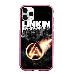 Чехол iPhone 11 Pro матовый Linkin Park: Comet, цвет: 3D-малиновый