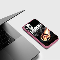 Чехол iPhone 11 Pro матовый Linkin Park: Comet, цвет: 3D-малиновый — фото 2