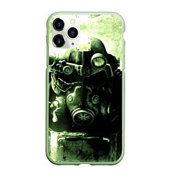 Чехол iPhone 11 Pro матовый Fallout Robot, цвет: 3D-салатовый