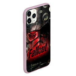 Чехол iPhone 11 Pro матовый Fallout Red, цвет: 3D-розовый — фото 2