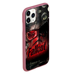 Чехол iPhone 11 Pro матовый Fallout Red, цвет: 3D-малиновый — фото 2