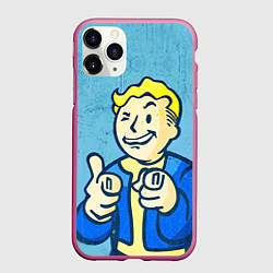 Чехол iPhone 11 Pro матовый Fallout: It's okey, цвет: 3D-малиновый