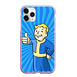 Чехол iPhone 11 Pro матовый Fallout Blue, цвет: 3D-розовый