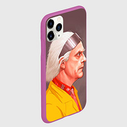 Чехол iPhone 11 Pro матовый Доктор Браун, цвет: 3D-фиолетовый — фото 2