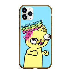 Чехол iPhone 11 Pro матовый Drop Dead: Wild Cat, цвет: 3D-коричневый