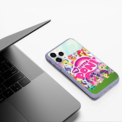 Чехол iPhone 11 Pro матовый My Little Pony, цвет: 3D-светло-сиреневый — фото 2