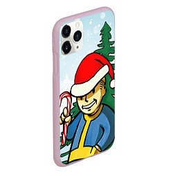 Чехол iPhone 11 Pro матовый Fallout Christmas, цвет: 3D-розовый — фото 2